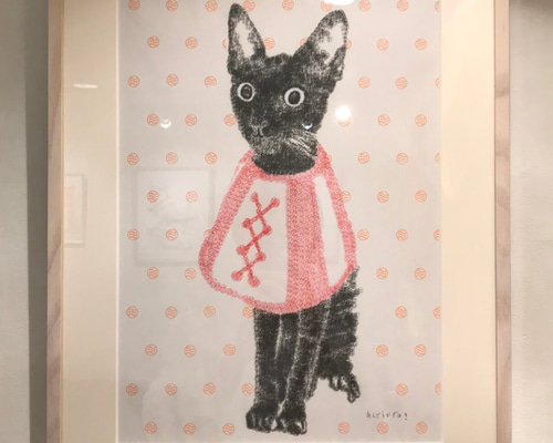 ［受注制作］［原画］ペット似顔絵アート◆A3サイズ　送料無料 ペット似顔絵・チョークアート・ フレーム付き /オーダーメイド