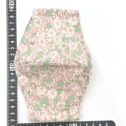 【送料無料】大人用　立体マスク　ポケット付き　小花ピンク 2枚目の画像