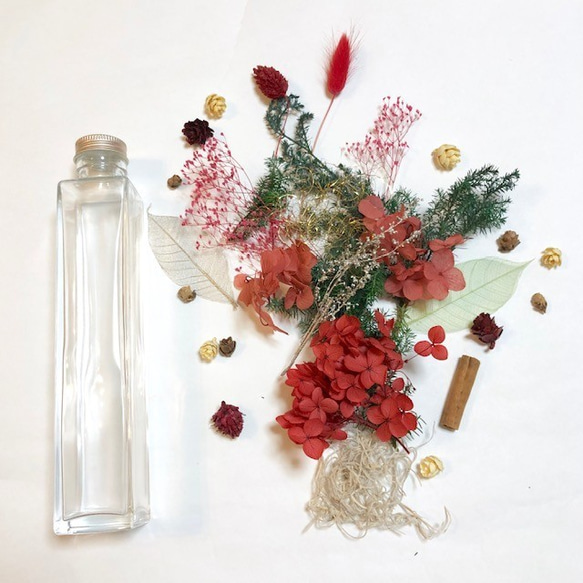花材セット　クリスマス　レッド　ハーバリウム　　１５種類 3枚目の画像