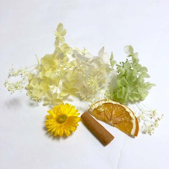 花材セット　レモングリーン　ハーバリウム他 1枚目の画像