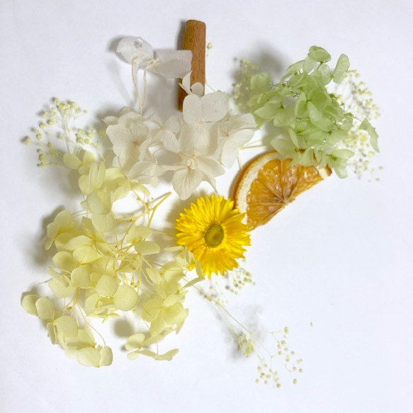 花材セット　レモングリーン　ハーバリウム他 2枚目の画像