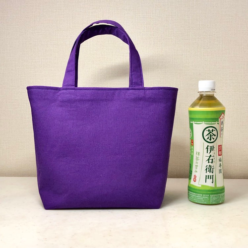 刺繍 ミニ トート バック ＜パープル＞ トートバッグ acochan