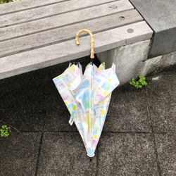販売中： 日傘　ノルウェー 国旗 (大中) 柄　バンブー持ち手 3枚目の画像