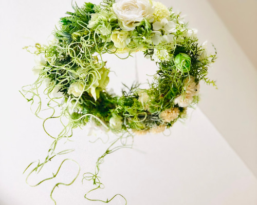 フライングリース M]ナチュラルフライングリース アートフラワー Flower largo 通販