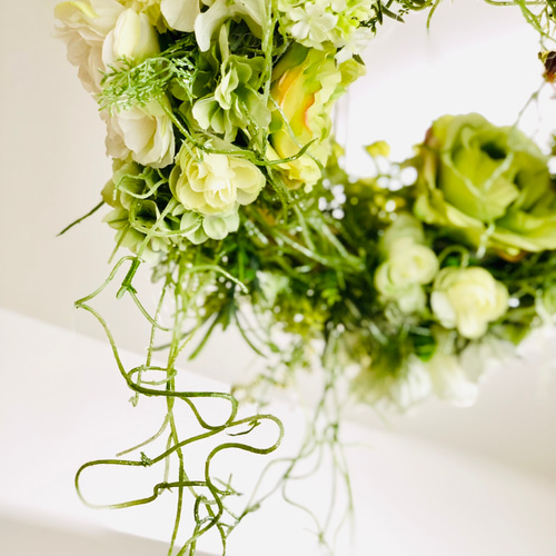 M]ナチュラルフライングリース アートフラワー Flower largo 通販