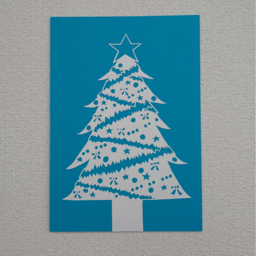 楽天市場】クリスマスカード 切り絵 ツリー型 立体 メッセージ