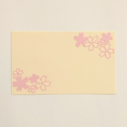 切り絵のミニメッセージカード《桜》(クリーム色) 6枚目の画像