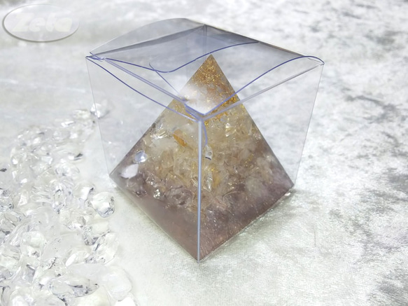 【再販 増量版】アメジスト/ローズクォーツ/水晶  ピラミッドオルゴナイト 7枚目の画像