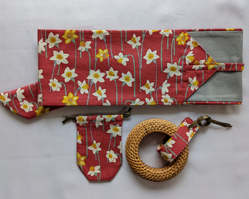 三人立弓巻セット■各色共弓巻/弦巻さげ/石突カバー　カードケースプレゼント　弓道 スタイリッシュ弓巻 石突カバー 弦巻さげ 3点セット 弓道 弓巻き