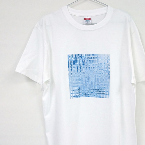 水系幾何学模様 コットンTシャツ 白 Tシャツ kilune 通販 7875817  