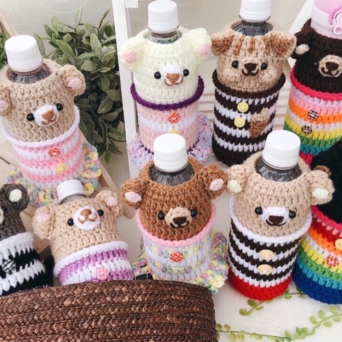ハンドメイド　ペットボトルカバー　あみぐるみ ペットボトルカバー あみぐるみ 愛工房 通販 17647979｜Creema