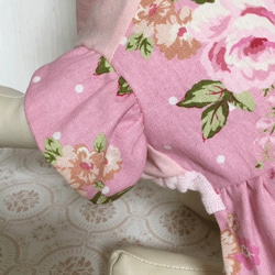 ロマンティックローズプリントのワンピース ピンク系 5枚目の画像