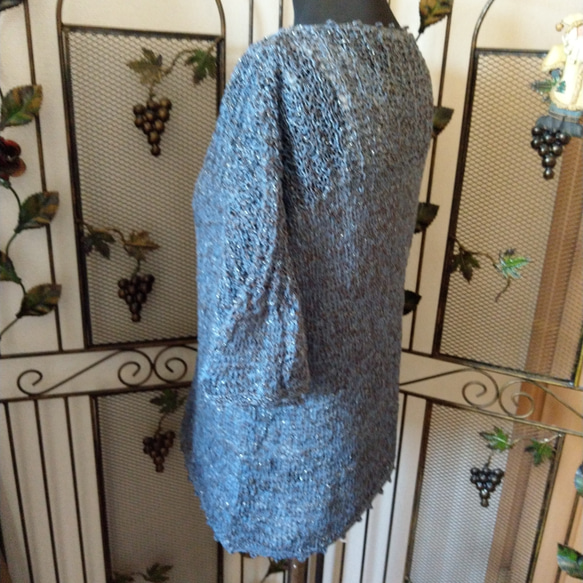 袖ベル型編みのサマーセーター 2枚目の画像