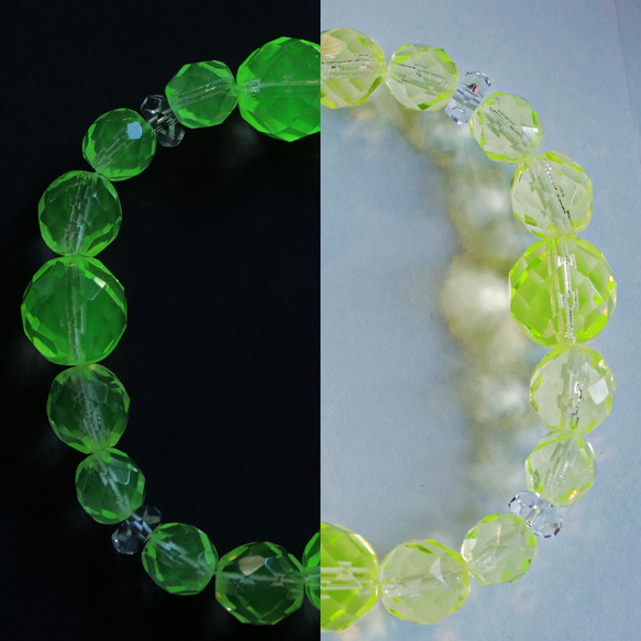 「 超貴重品 」新品 アメリカ産 ウランガラス ブレスレット ウランガラス ブレスレット 大粒mix ブレスレット Ungrain 通販