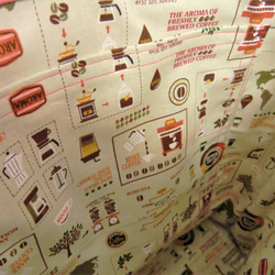 コーヒー 麻袋バッグ　Ｌ　トートバッグ　ピンク帆布　ガテマラ　豆袋をリメイクした麻バッグ 8枚目の画像