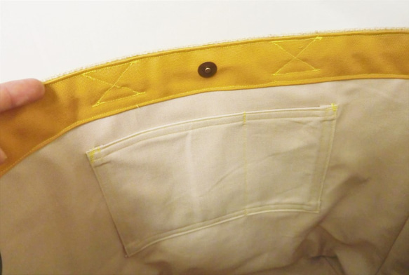 コーヒー 麻袋バッグ　ＬＬ　 大きめトートバッグ 　エチオピア　８号黄色帆布 　豆袋をリメイクした麻バッグ 8枚目の画像