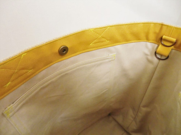 コーヒー 麻袋バッグ　ＬＬ　 大きめトートバッグ 　エチオピア　８号黄色帆布 　豆袋をリメイクした麻バッグ 9枚目の画像