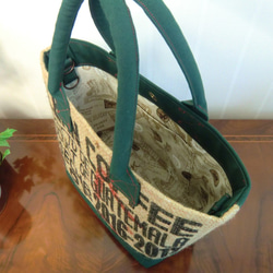 コーヒー 麻袋バッグ　ＳＷ　トートバッグ　ガテマラ　帆布 　豆袋をリメイクした麻バッグ 6枚目の画像