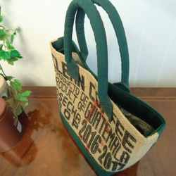 コーヒー 麻袋バッグ　ＳＷ　トートバッグ　ガテマラ　帆布 　豆袋をリメイクした麻バッグ 7枚目の画像