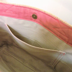 コーヒー 麻袋バッグ　M　トートバッグ　ピンク色帆布　ニカラグア　豆袋をリメイクした麻バッグ 7枚目の画像