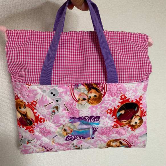 ディズニー アナ雪 ハンドメイド 巾着バッグ ミニバッグ お子様用 女子