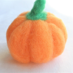 ハロウィン羊毛のかぼちゃのおばけ 4枚目の画像
