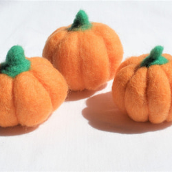 ハロウィン羊毛のかぼちゃのおばけ 6枚目の画像