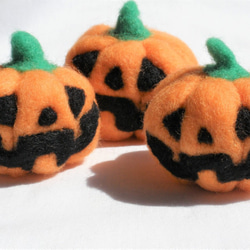 ハロウィン羊毛のかぼちゃのおばけ 9枚目の画像