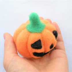 ハロウィン羊毛のかぼちゃのおばけ 10枚目の画像
