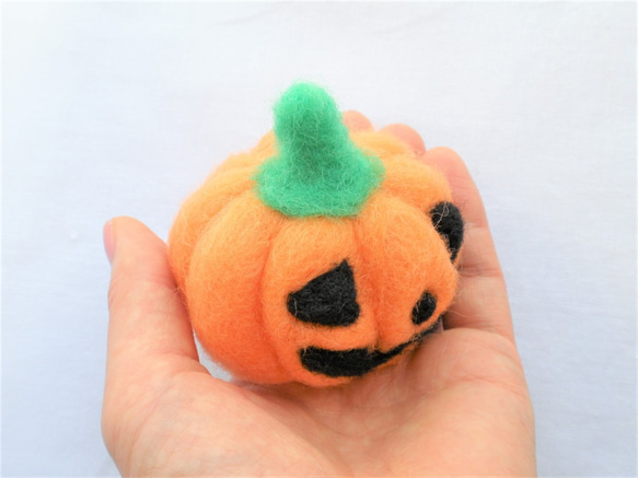 ハロウィン羊毛のかぼちゃのおばけ 10枚目の画像