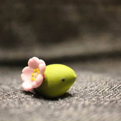 うぐいす 桜装備 置物 石膏製 桜に鶯 春告げ鳥 報春鳥 1枚目の画像