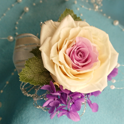 プリザーブドフラワー☆コサージュ・髪飾り☆メリア(全5色) 卒園式