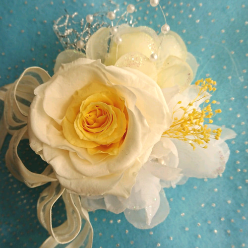 M 本物花 髪飾り プリザーブド フラワー 卒業 入学 入園 ウエディング