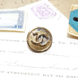 送料無料】シャネルボタン 金メタル アンティーク ヴィンテージ ボタン