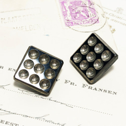 【送料無料】2個 チェコ製 アンティーク ヴィンテージ ブラックガラス  ボタン 素材 パーツ 材料 [EY5920] 7枚目の画像
