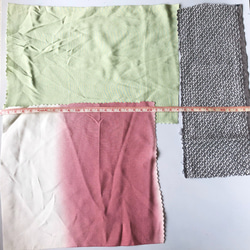 【送料無料】京都 10枚 正絹 着物はぎれセット 和小物 つまみ細工 生地 材料 カットクロス HB1122 5枚目の画像