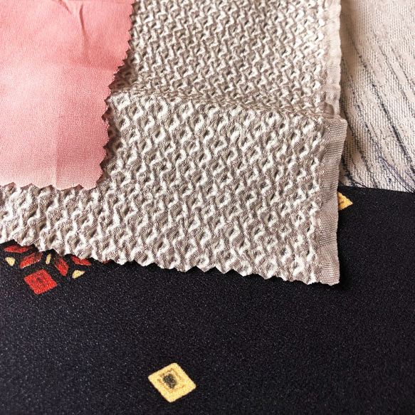 【送料無料】京都 10枚 正絹 着物はぎれセット 和小物 つまみ細工 生地 材料 カットクロス HB1122 7枚目の画像