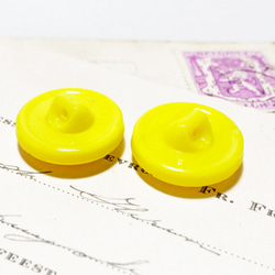 【送料無料】2個 チェコ製 アンティーク ヴィンテージ ガラス ボタン 素材 パーツ ハンドメイド [EY6598] 4枚目の画像