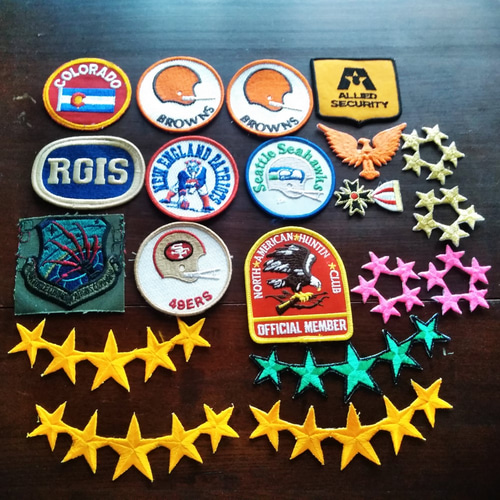 布製肖像画ワッペン 約13×9cm 刺繍　アンティーク　古道具　ヴィンテージ USA特大サイズフリーメイソンシュラインオフィシャル刺繍