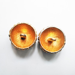 【送料無料】2個 イギリス アンティーク ヴィンテージ ボタン メロンパン 手芸用品 [EY4188] 4枚目の画像