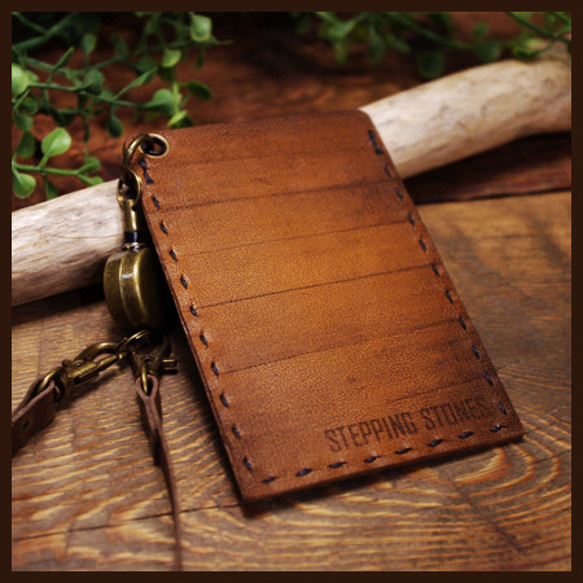 レザーパスケース（本革）ヴィンテージウッド調 『Woodie Leather』タイプＢ 3枚目の画像