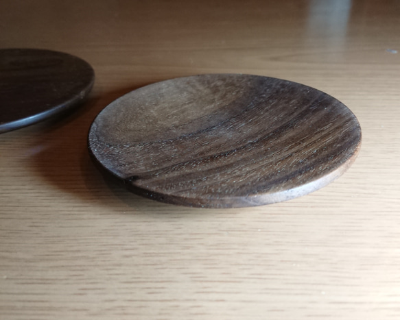 木のお皿  豆皿  ブラックウォールナット  木製 1枚目の画像