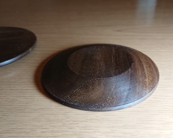 木のお皿  豆皿  ブラックウォールナット  木製 2枚目の画像