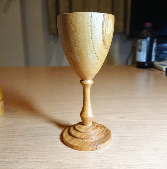 木のワイングラス    ケヤキ 欅 木製 1枚目の画像