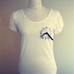 チルアウトタイムパフ袖Tシャツ（オフホワイト） 2枚目の画像