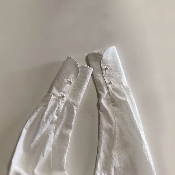 YUGUCi  -日々のシャツ- / 釦が選べる / 日本製 コットンリネン / オフホワイト 2枚目の画像