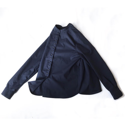 ▫︎全4色▫︎サイズセミオーダー・スタンダード シャツジャケット / バンドカラー / 日本製 40/-タイプライター 2枚目の画像