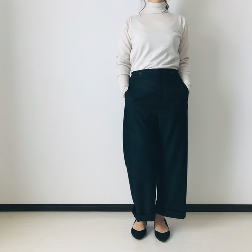 regleam ハイウェストパンツ ブラック サスペンダー付き セール】サスペンダー付きハイウエストスラックスパンツ