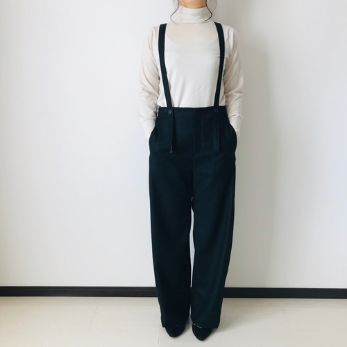 ウール100⚪︎脇が丸い⚪︎2way サスペンダー ハイウエスト