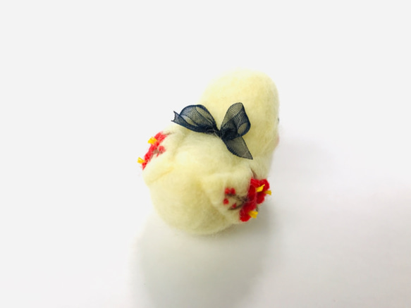 ほっこり小鳥の四季の花 紅梅 羊毛フェルト 置物　 5枚目の画像